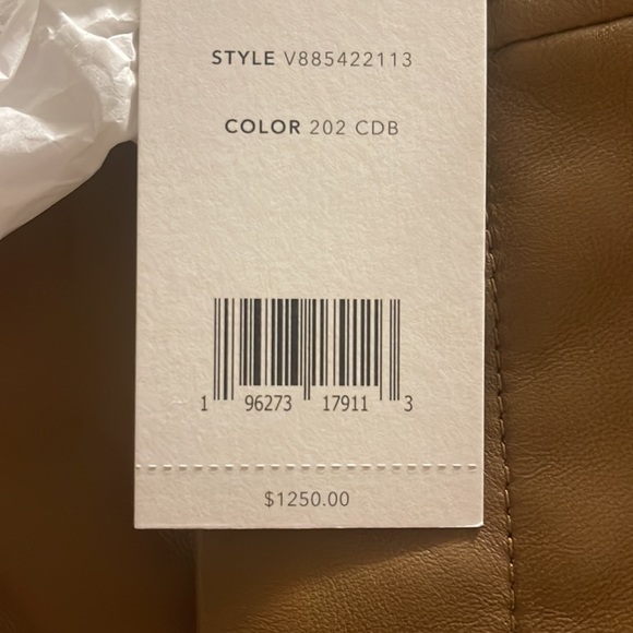 Vince Leather Seamfront Trousers/Pants - Picture 5 of 5